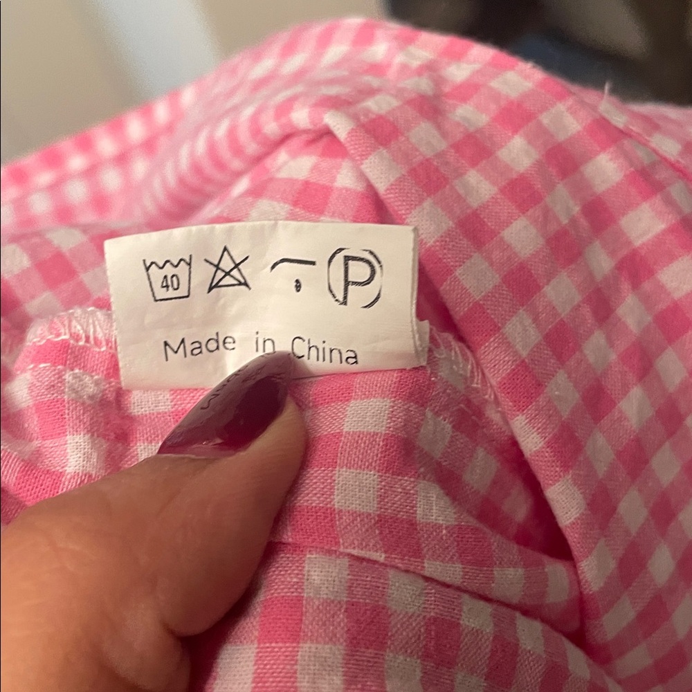 Pink Gingham Button-Front Maxi Dress - Picture 7 of 7